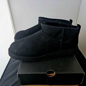 UGG Black Suede Ankle  Slip-On Sz 15 NWT